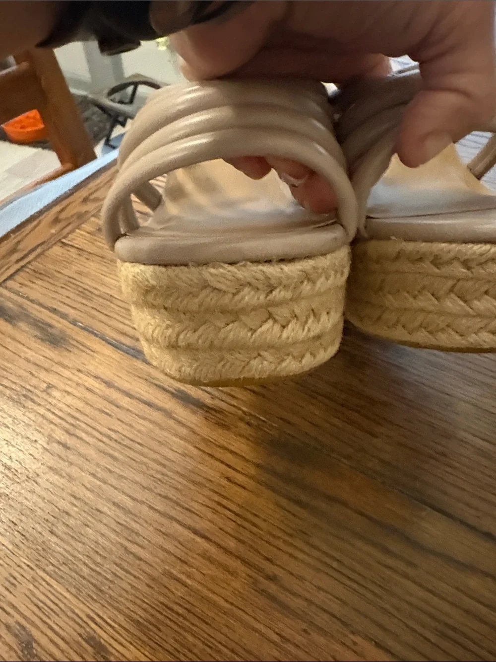 NWT Journee Collection Nude Multi-Strap Slide Heels W SZ 9